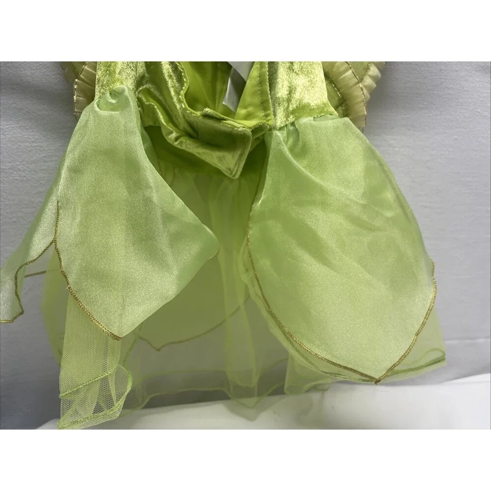 Peter Pan's Tinkerbell Disney Dog Cat Pet Costume Sz L Light Green w/ Wings EUC